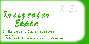 krisztofer epple business card